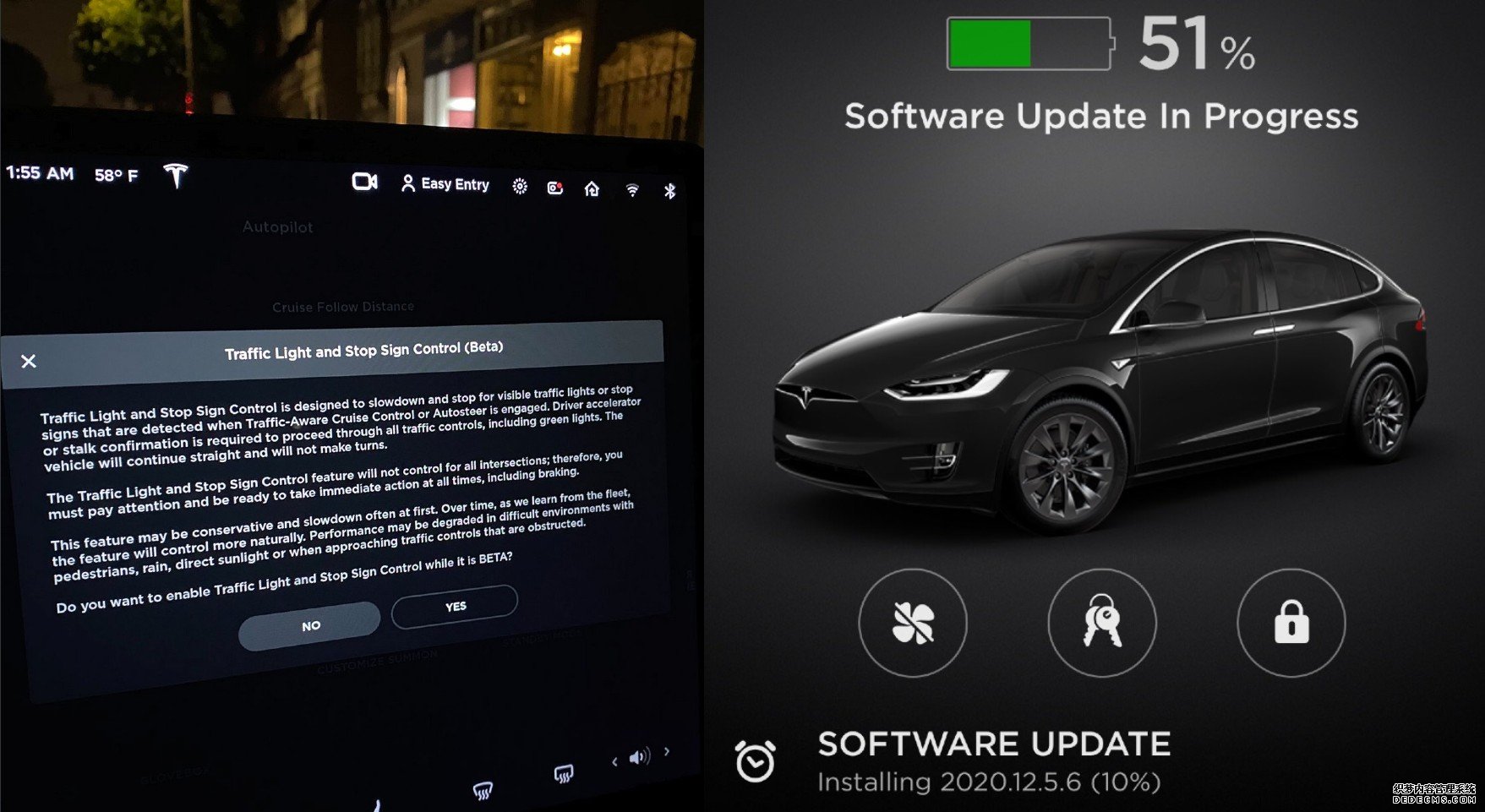 特斯拉最新的软件更新可以识沐鸣苹果版APP下载别自动驾驶仪上的红绿灯和停车标志