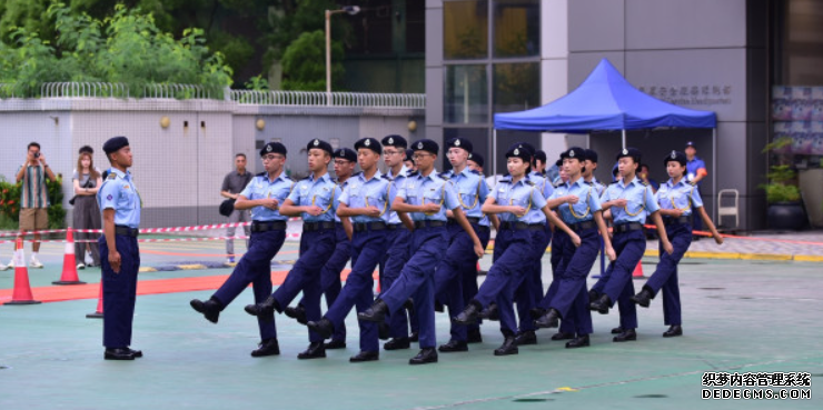 民安隊少年團舉行步操比賽 欧亿平台代理今年起要求參賽者轉用中式步操